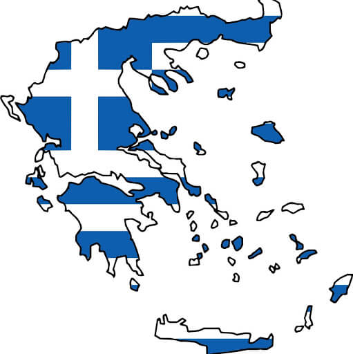 Greek flag Greek map 